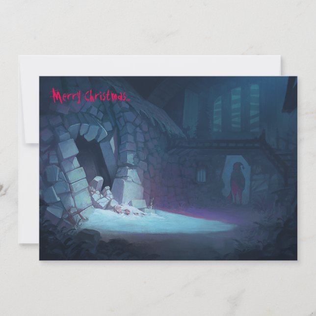 Cartão De Festividades Natal assustador (Frente)