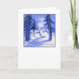 Cartão De Festividades Natal azul