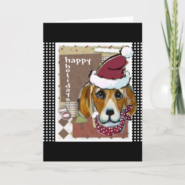 CARTÃO DE FESTIVIDADES NATAL BEAGLE (Frente)