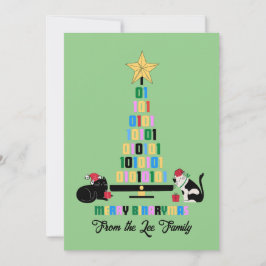 Cartão De Festividades NATAL BINÁRIO feliz