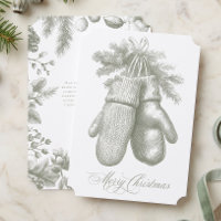 Natal Botânico de Inverno Verde Vintage Alegre