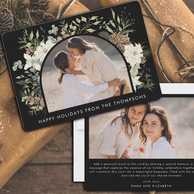 Cartão De Festividades Natal Botânico Eucalyptus Greenery Personalizado (Criador carregado)