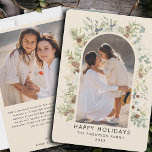 Cartão De Festividades Natal Botânico Eucalyptus Greenery Personalizado<br><div class="desc">Nosso "Cartão de Natal Personalizado de Eucalipto Verde Botânico" captura lindamente a essência de cottagecore com seu verde eucalipto e coroa botânica. A coroa de folhagem mínima adiciona um toque elegante aos seus cartões de natal. Em uma adorável cor creme, esta carta incorpora a simplicidade e neutralidade da estação. Este...</div>