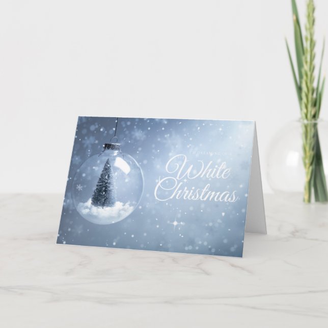 Cartão De Festividades Natal branco (Frente)