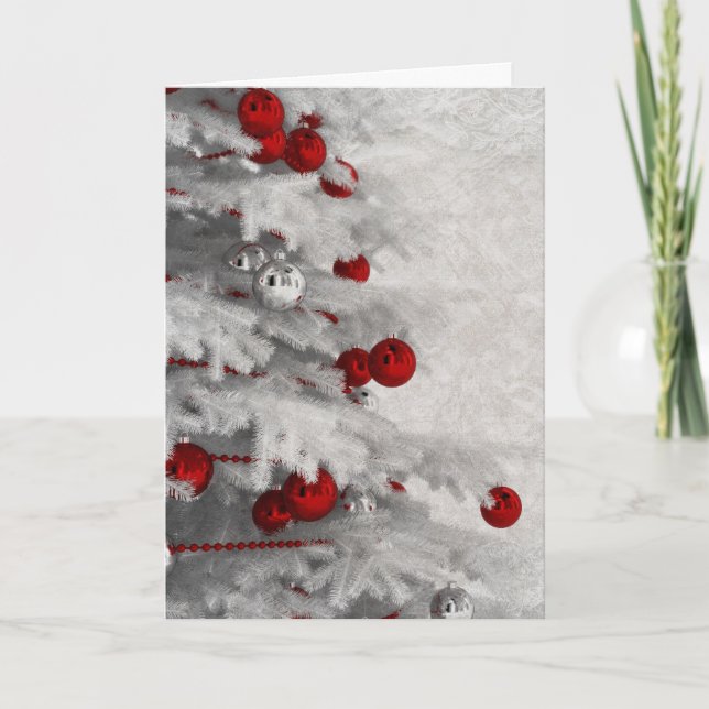 Cartão De Festividades Natal branco (Frente)