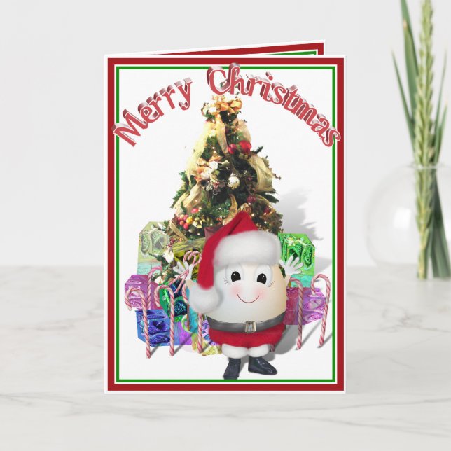 Cartão De Festividades Natal brilhante (Frente)