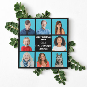 Cartão De Festividades Natal Bunch Campy Retro TV Foto Engraçada