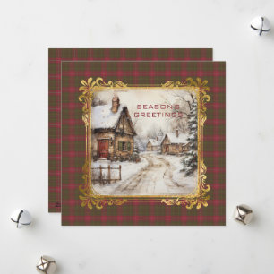 Cartão De Festividades Natal Burnett Weathered Tartan Escocês