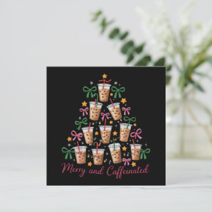 Cartão De Festividades Natal & Cafeinado Coquete Café com Leite