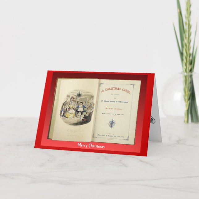 Cartão De Festividades Natal Carol, Frontispício da Primeira Edição (Frente)