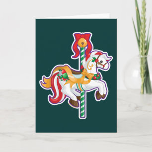Cartão De Festividades Natal Carrossel