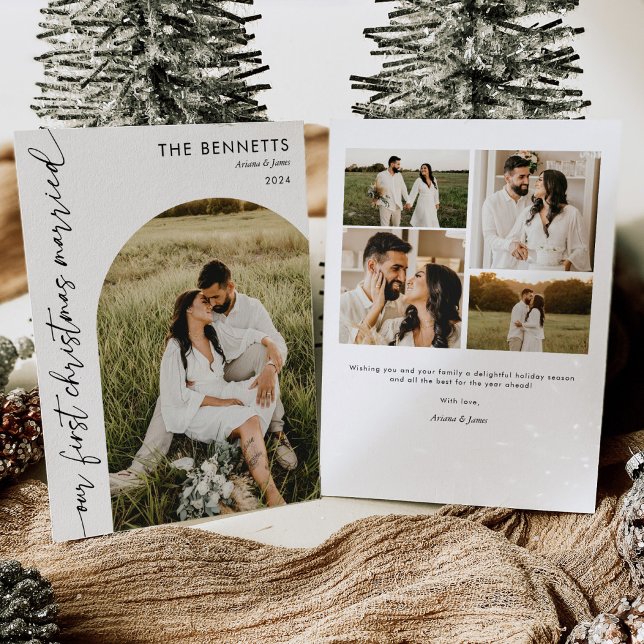 Cartão De Festividades Natal casado - Arco de Fotografias Múltiplas (Criador carregado)