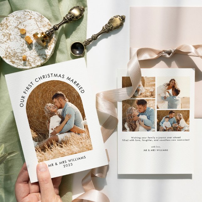 Cartão De Festividades Natal casado - Arco de Fotografias Múltiplas (Criador carregado)