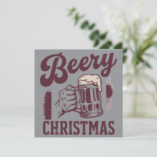 Cartão De Festividades Natal Cervejoso Vintage Festivo Festa Rapazes Cerv