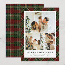 Natal clássico de colagem de fotos e vermelho