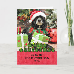 Cartão De Festividades Natal - Cockapoo - Baxter
