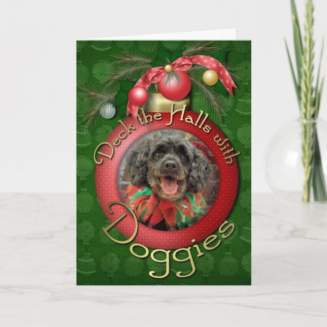 Cartão De Festividades Natal - Cockapoo - Rocky (Frente)