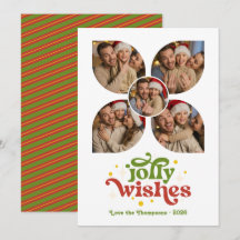 Natal Colagem de Fotos Retro Meados do Século