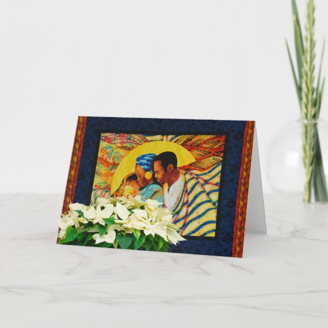 Cartão De Festividades Natal com a Santa Família (Frente)