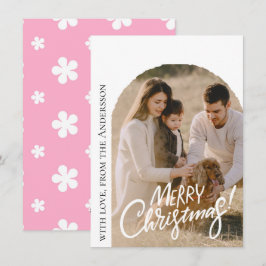 Cartão De Festividades Natal com Foto Moderna