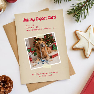 Cartão De Festividades Natal com Fotos de Cachorros Engraçados