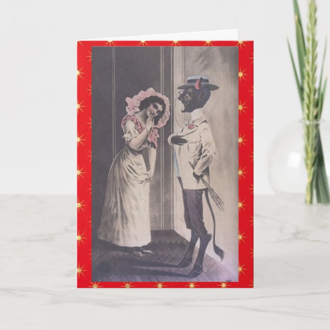 Cartão De Festividades Natal com Krampus (Frente)