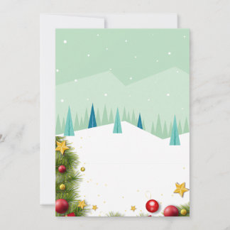 Cartão De Festividades Natal com Neve