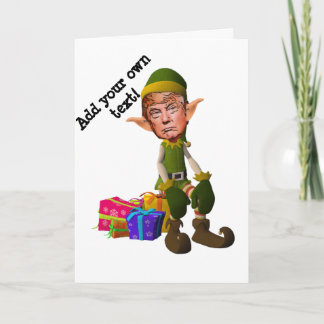 Cartão De Festividades Natal com o duende Trump