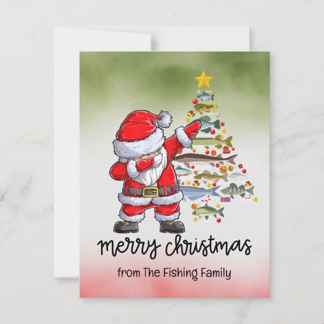 Cartão De Festividades Natal com o Papai Noel (Frente)