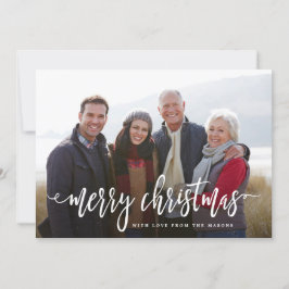 Cartão De Festividades Natal Com Script No Feriado De Foto Preto