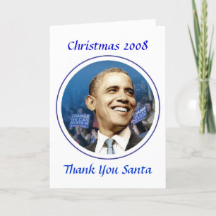Cartão De Festividades Natal comemorativo 2008 do Presidente Obama