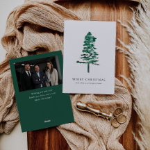 Natal comercial da árvore do pinheiro de aquarela