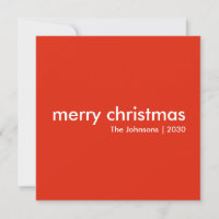 Natal Contemporâneo | Red Modern Simple Square