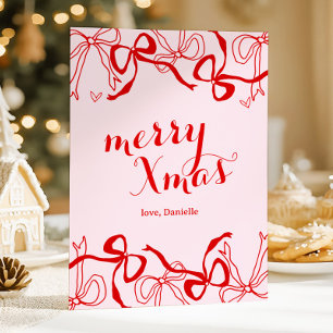 Cartão De Festividades Natal Coquete Pink Vermelho Feminino
