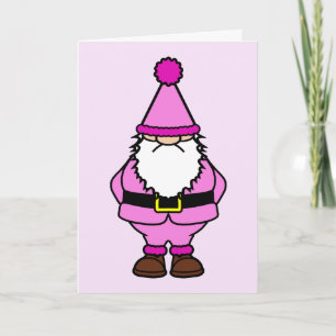Cartão De Festividades Natal cor-de-rosa
