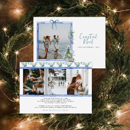 Cartão De Festividades Natal Costeiro | Foto de Natal Costeiro Elegante