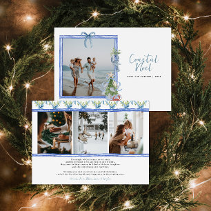 Cartão De Festividades Natal Costeiro Foto de Natal Costeiro Elegante