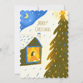 Cartão De Festividades Natal Cozy Noite de Natal
