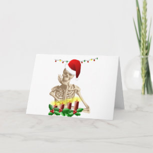 Cartão De Festividades natal crânio