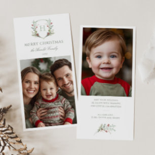 Cartão De Festividades Natal Crest 2 Foto