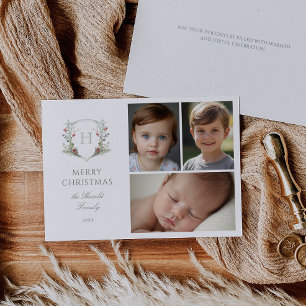 Cartão De Festividades Natal Crest 3 Foto
