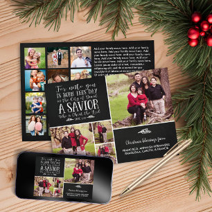 Cartão De Festividades Natal Cristão Luke 2 Feriado de Fotografia Múlti