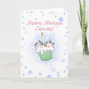 Cartão De Festividades natal cupcake