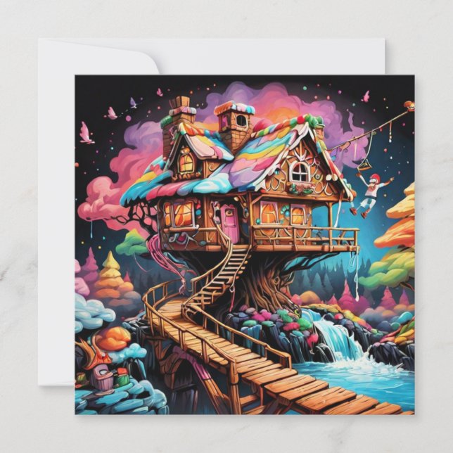 Cartão De Festividades natal da árvore de pão de pingue-pongue natal (Frente)