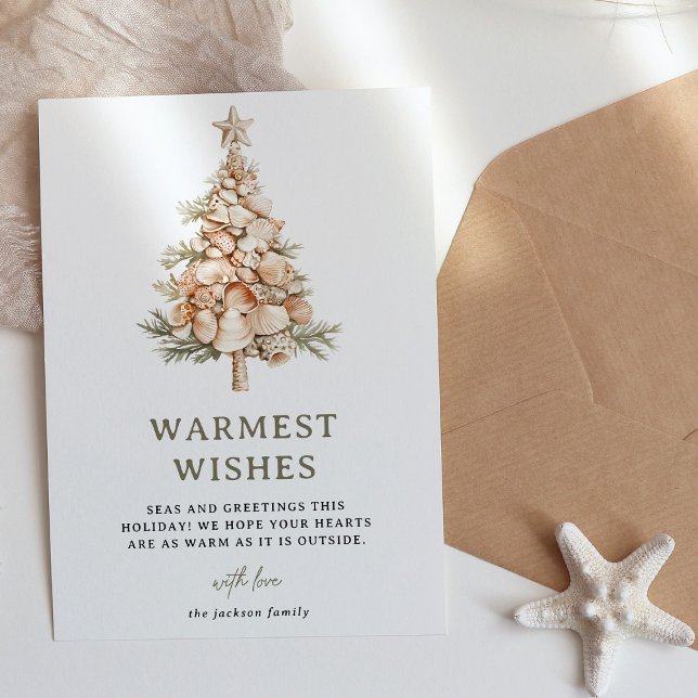 Cartão De Festividades Natal da Árvore do Seas e Saudações (Criador carregado)
