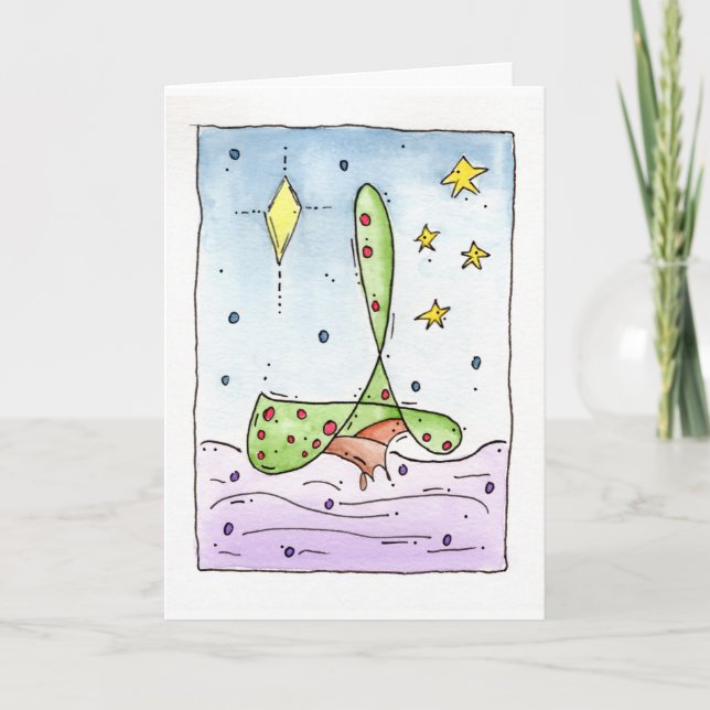 Cartão De Festividades "Natal da árvore extravagante" (Frente)