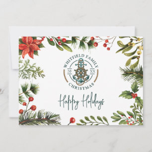 Cartão De Festividades Natal da Casa de Praia da Anchor Náutica