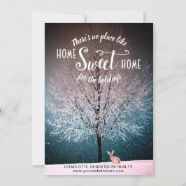 Cartão De Festividades Natal da casa doce da árvore elegante