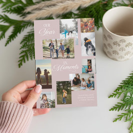 Cartão De Festividades Natal da Colagem de Fotos da Família em Momentos