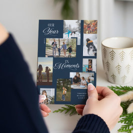 Cartão De Festividades Natal da Colagem de Fotos da Família em Momentos